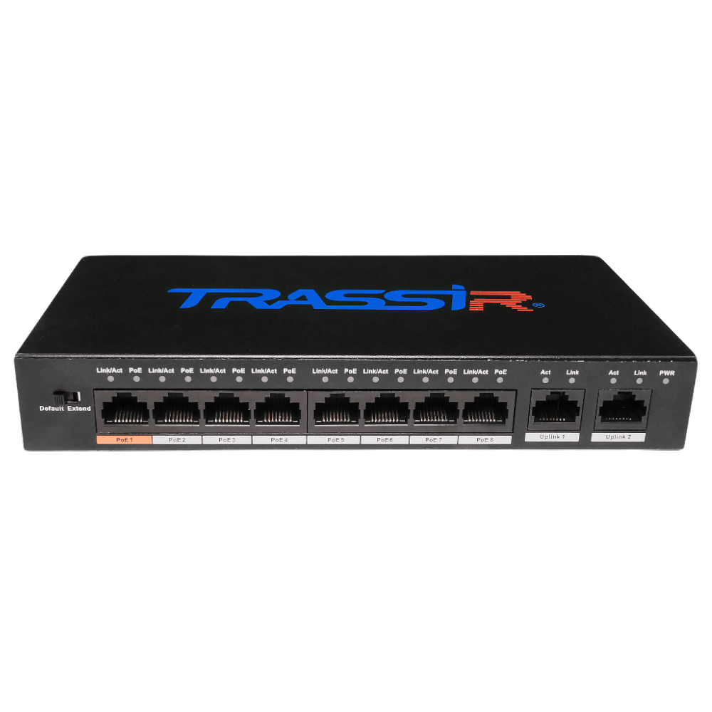 poe-коммутатор TRASSIR TR-NS1010-96-8PoE v3